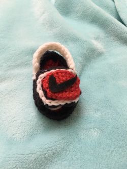 Handmade infant crochet sandals for