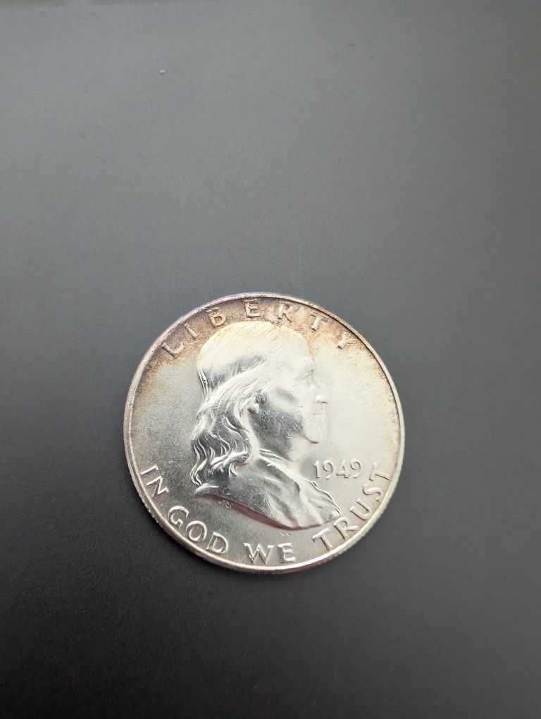 1949 Bu Franklin Half With Toning