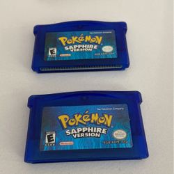 Pokémon Sapphire GBA Cartridges 