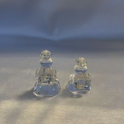 1993 Swarovski Crystal RETIRED Wise Men Figurines Set Of Two