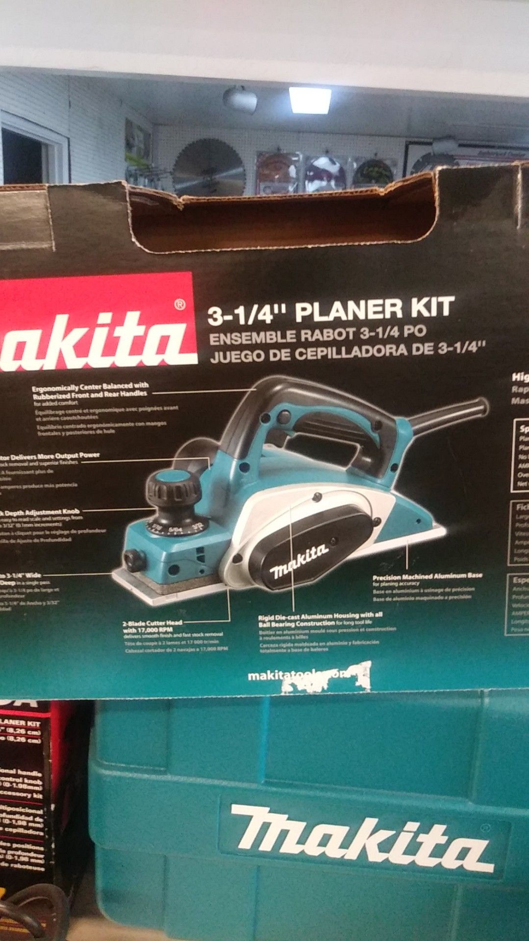 Brand new Makita 3-1/4" Planer Kit with Storage Box