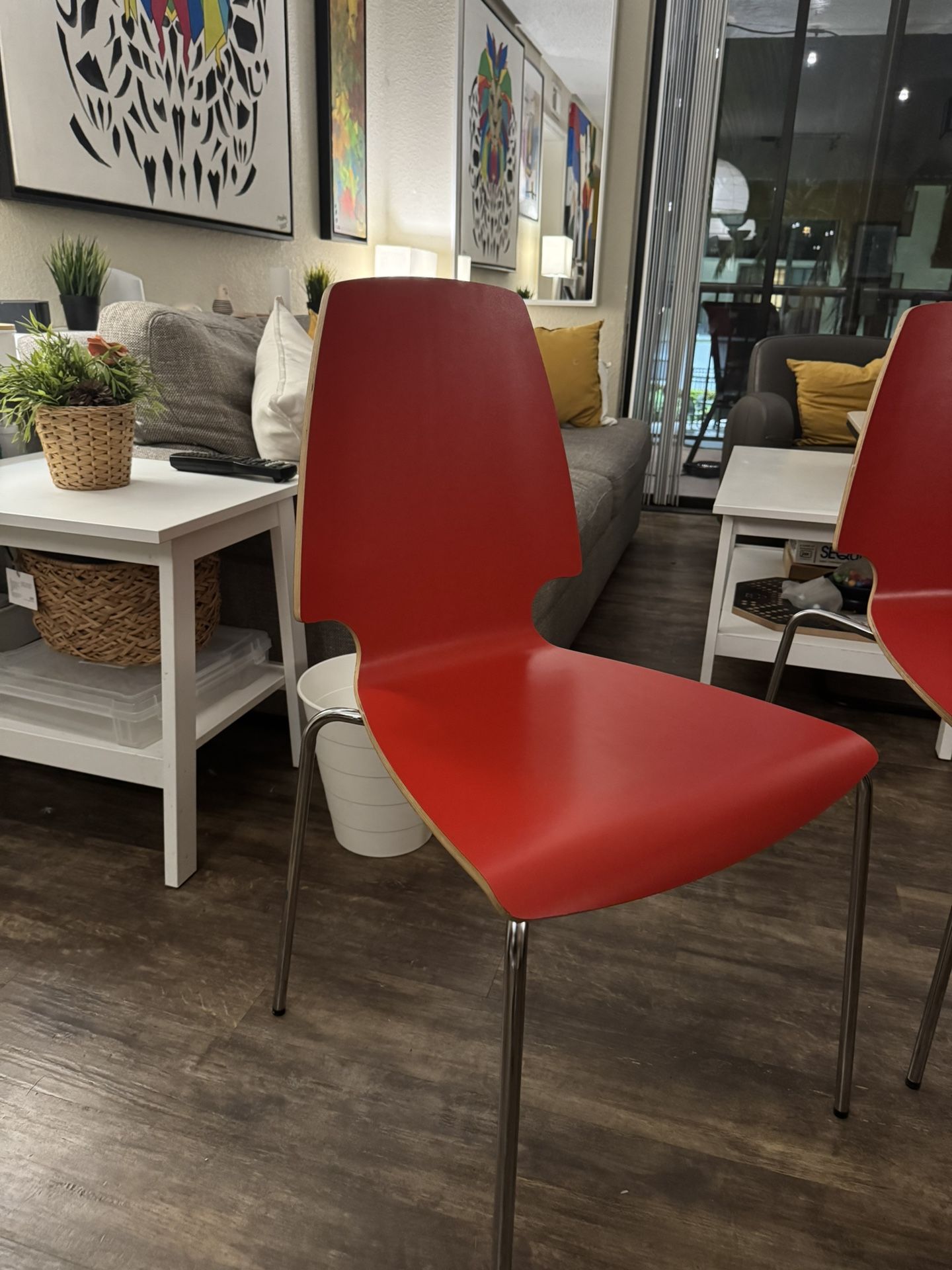 Vintage Ikea Vilmar Red Chair