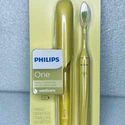New Philips Sonicare One Battery Toothbrush, Mango Yellow, HY1100/02