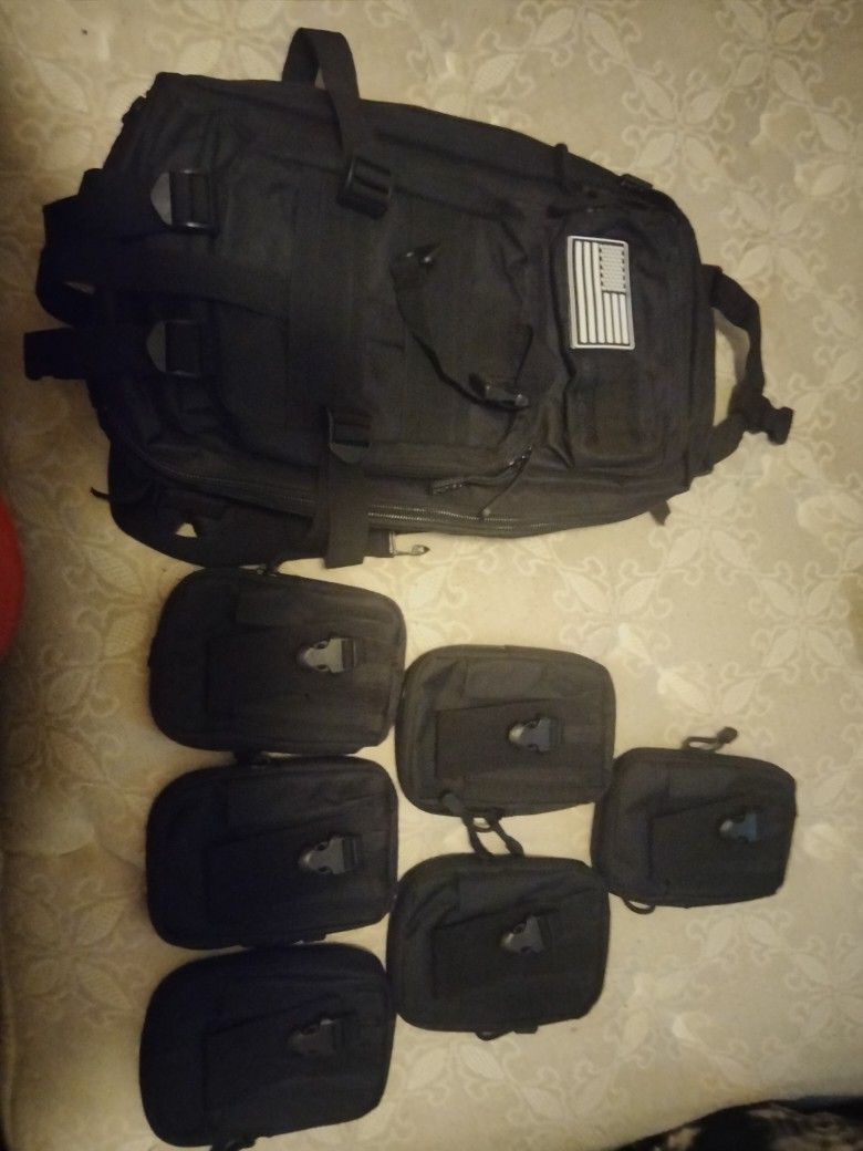 Survival Bag With 5 Mini Pouches