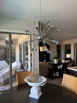 Crate & Barrel Sputnik Chrome Chandelier