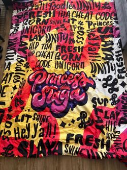 Princess Lay Lay Graphic Print Blanket Twin