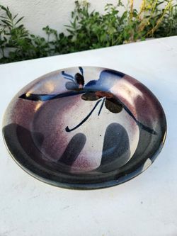 Vintage John Freimarck Studio Art Pottery Butterfly Bowl Signed Mid-Century Organic Modern No