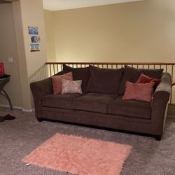 Chocolate Chenille Sofa 