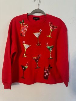 State of Mine Sequin Cocktail Christmas Sweatshirt - Multiple Sizes
