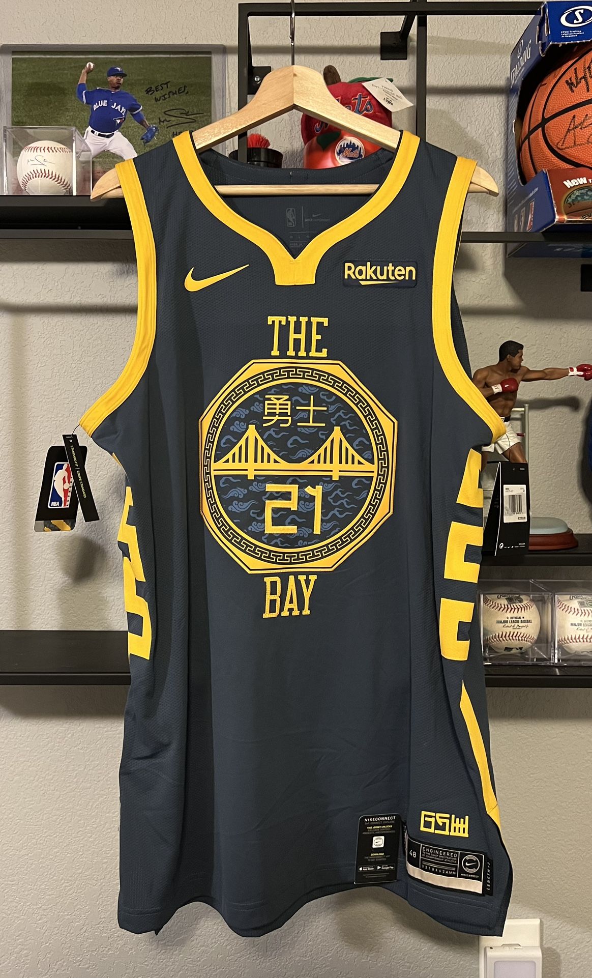 Jonas Jerebko Golden State Warriors Nike 18-19 City CNY Authentic Jersey 48/L