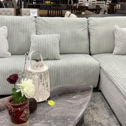 Soft Corduroy Style 3 Pc Reclining Sectional By Ashley Was 3409 25-50% Off Everything In Store