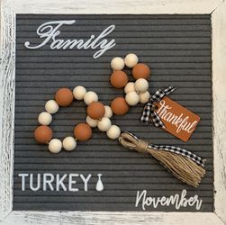 Thanksgiving garland bead decor