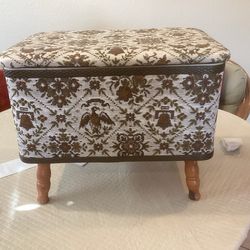 Vtg Redmon sewing and storage, ottoman / foot stool