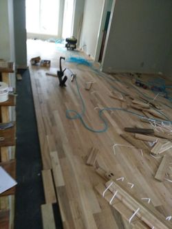 Hardwood and Sanding.