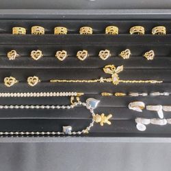 14k Gold Plated Rings And Bracelets