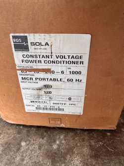 Sola 1000VA MCR Portable Regulator 120v 60hz