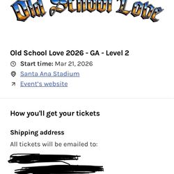 Old School Love General Admission 
