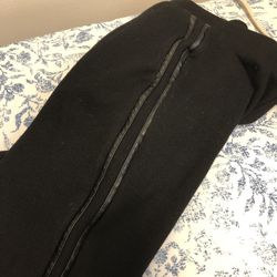 Michael Kors XS Black Leggings w/ Leather Detail Thumbnail