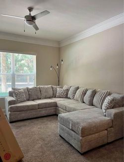 😍 Brand New Oversized Grey Comfy Luxury Sectional