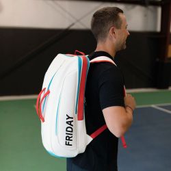 Friday Pickleball Equipment Backpack – Brand New (White/Blue)