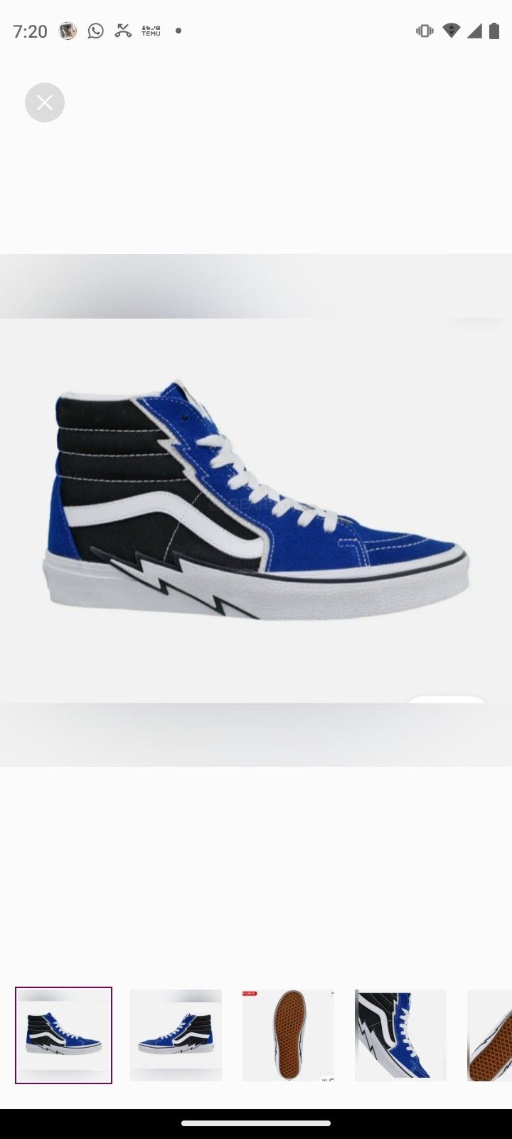 Vans unisex SK8_Hi Bold skate shoes