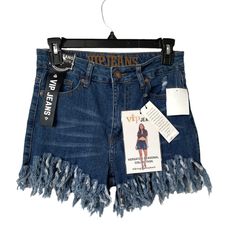 Vip Jeans Fringe Shorts Size 1/2