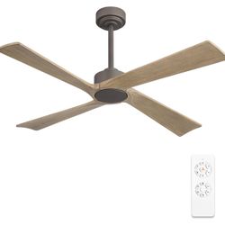 WINGBO 54” Ceiling Fan With No Light 