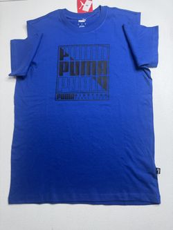 Puma Blue graphic Tee Small