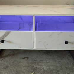 Modern LED Coffee Table/TV stand w/ Storage