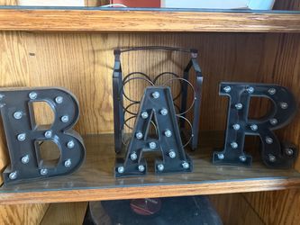BAR Marquee Light-Up Letter Sign Set