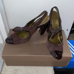 Dark purple / Brown High Heels Women Size 6.5 Pablo