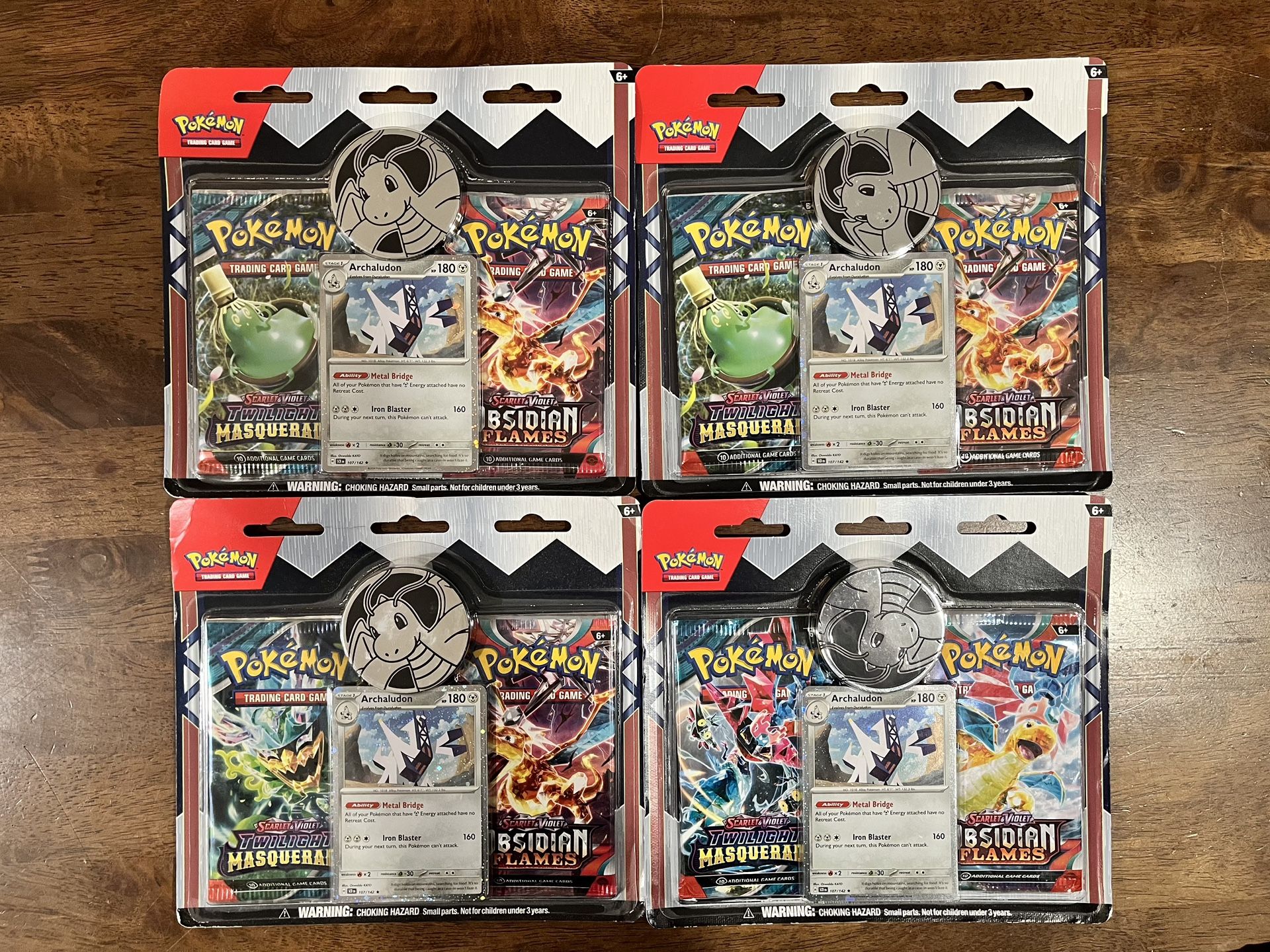 Pokemon Archaludon Blister Twilight Masquerade & Obsidian Flames 2Pck X 4