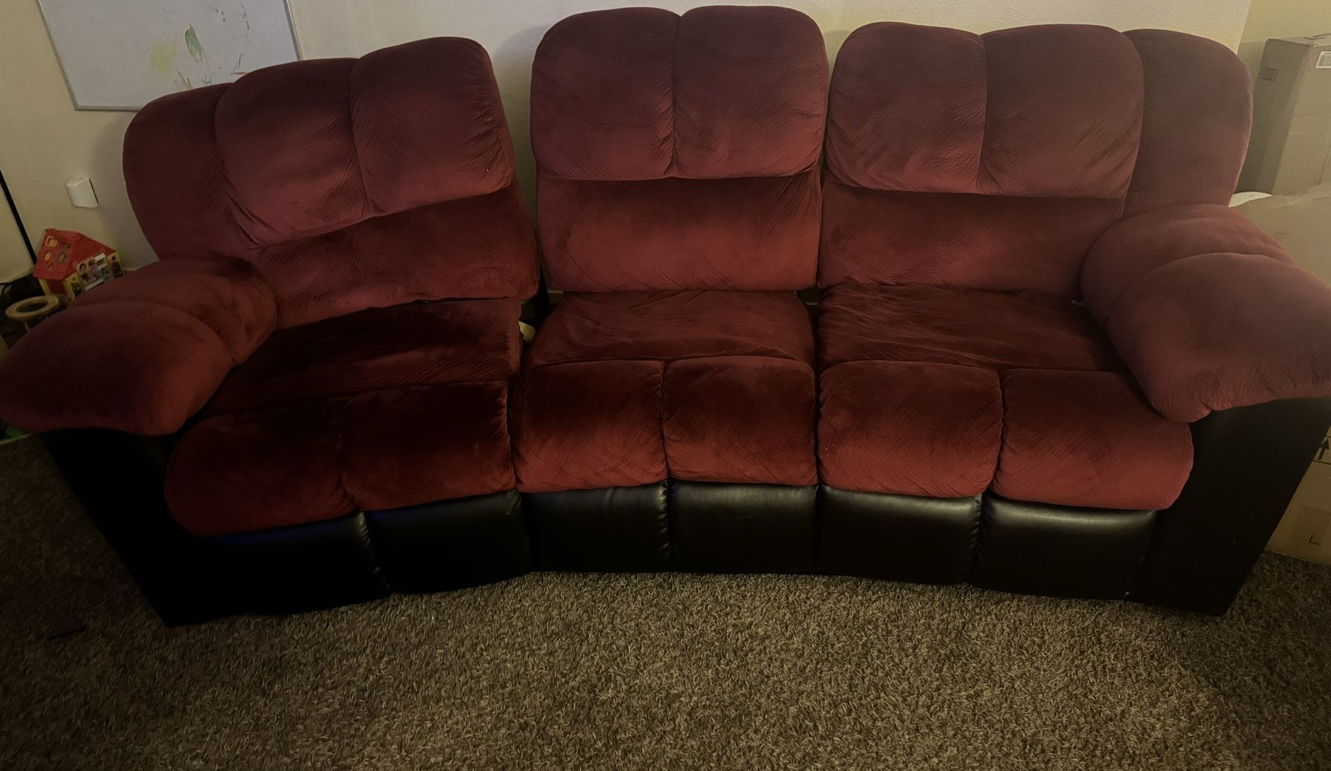 Recliner Red Sofa