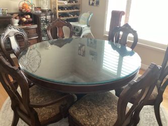Kitchen Glass Table with Chairs