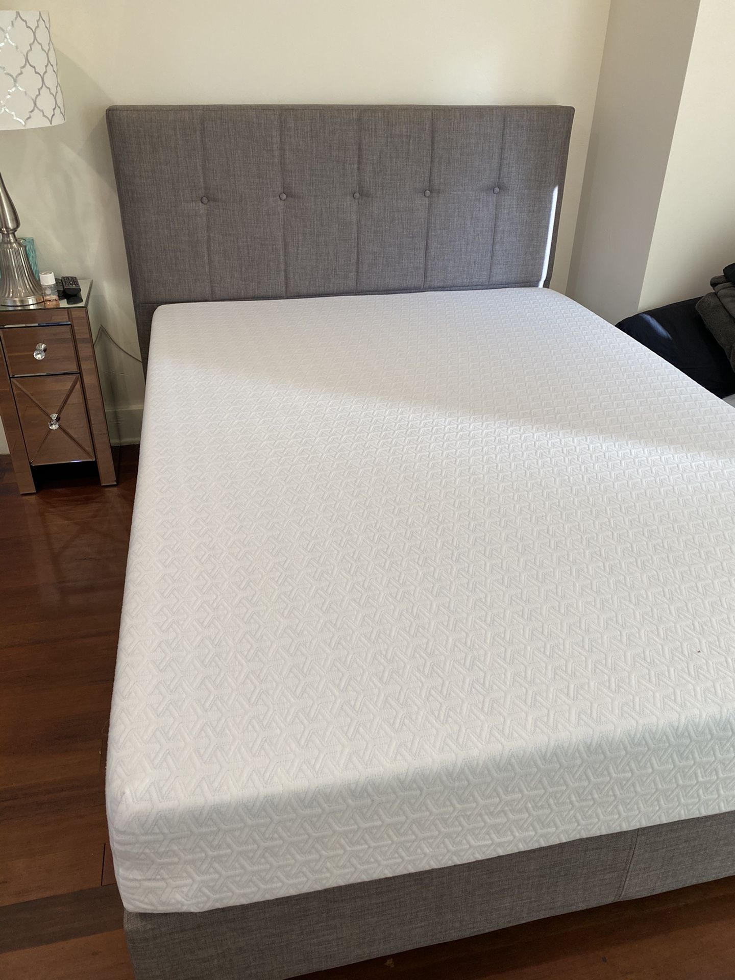 Full bed frame with mattress