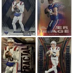 Drake Maye - New England Patriots- 4 Card  Bundle (lot 1)