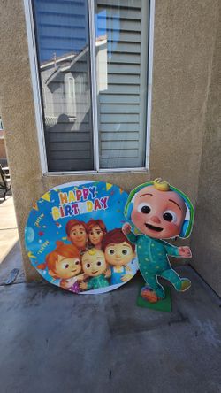 Coco melon Jay Jay cutout and Backdrops  party decoration