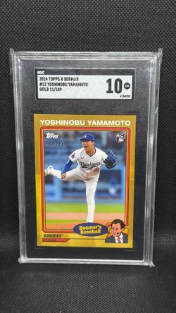 2024 Topps X Berman #13 RC Yoshinobu Yamamoto 88/149 Gold Dodgers SGC 9.5 Rookie