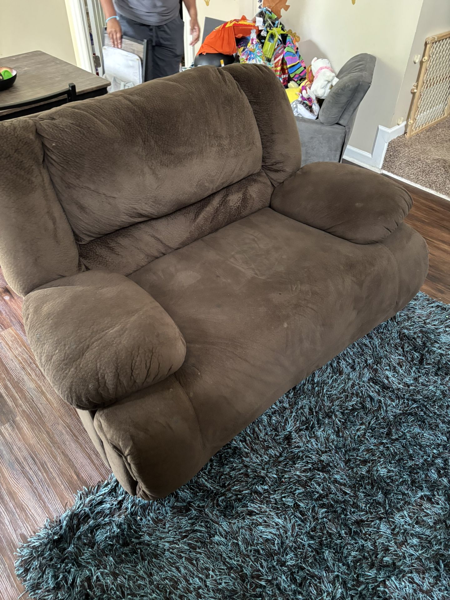 Ashley Furniture Signature Design - Toletta Manual Recliner Sofa - Dual Sided - Pull Tab Reclining - Chocolate X3