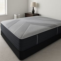California King Size Mattress BeautyRest Black Hybrid Pillow Top 16” Inches Thick Wrapped in Plastic Direct From Factory Same Day Delivery 