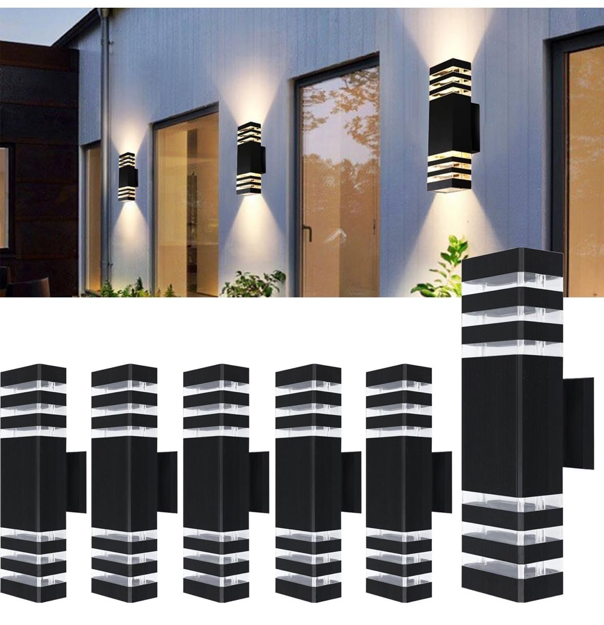 Outdoor Wall Lights (pack of 6) 