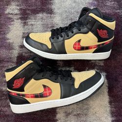 jordan 1 mid tartan swoosh sz12
