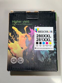 Relcolor 280XXL 281XXL Ink Cartridge Combo Pack