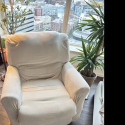 Recliner chair. Great condition. Rocks and swivels.