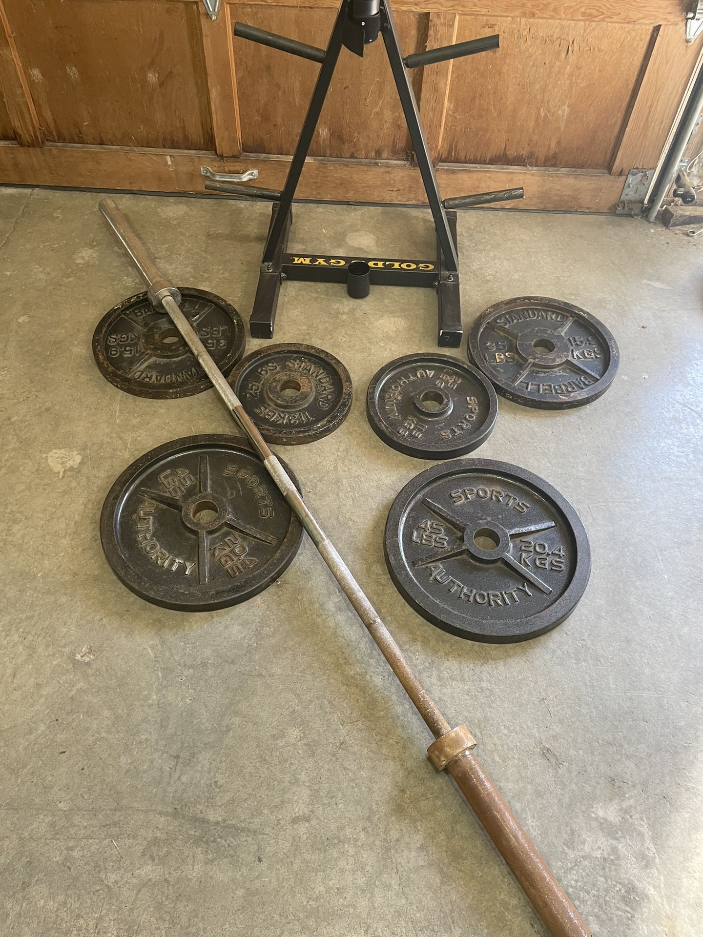 Weights, Barbell And Storage Unit 