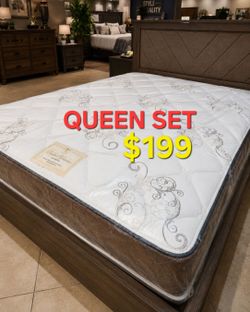 Brand New  !! Queen set  $199 (( Mattress And Box Spring  ))