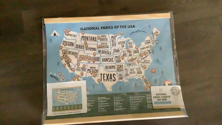 National Parks Scratch Off Map USA