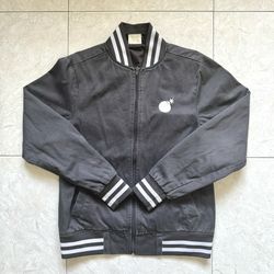 The Hundreds Green Canvas Zip Up Bomber Jacket