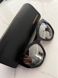 Balenciaga Black Tortoise Cat Eye Sunglasses