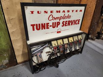 Kal-Equip Tune-Up Service Vintage Tool Automobilia Garage Cabinet